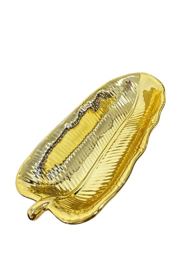 [786839] LP94327 ADORNO HOJA DORADA 28*14*6CM