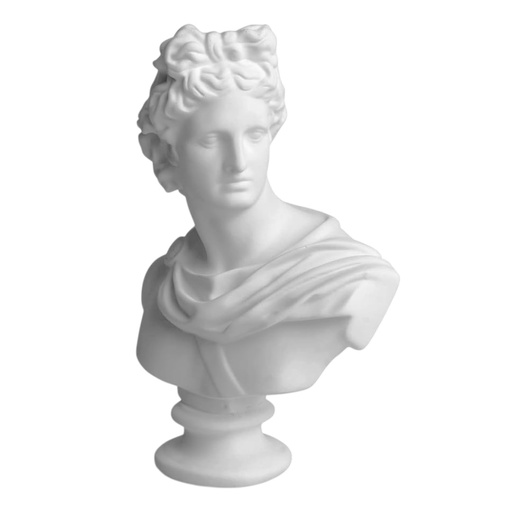[FI-2025-1119] BUSTO DE APOLO GRIEGO POLIRESINA 20X11X30CM FI-2025-1119
