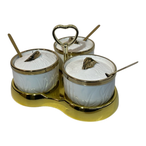 [202504020251298] SET DE 3 PORTA SALSAS PORCELANA CON BASE DE PVC 22X22X14CM