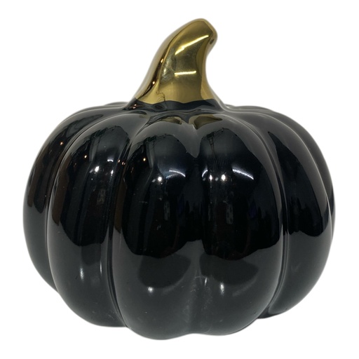 [202310002023823] CALABAZA DE CERAMICA NEGRA 10X9CM