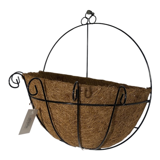 [6908110811391] PORTA MACETA CON FIBRA DE YUTE PARA PARED, 31X20X34CM