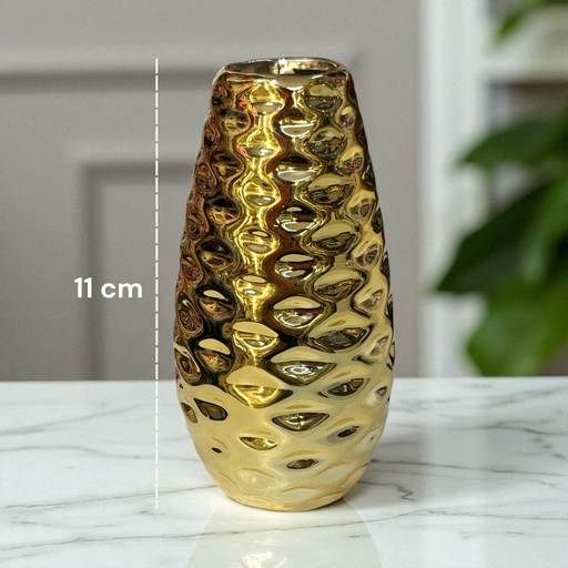 [25019-90] FLORERO DORADO GOTA 6*11CM