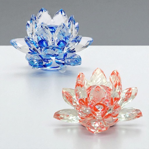 [10079-8] FLOR DE LOTO DE CRISTAL 12*5.5CM