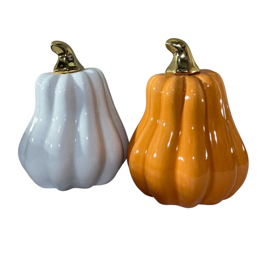 [202504020251257] CALABAZA DE PORCELANA DOS COLORES,       13X11 CM