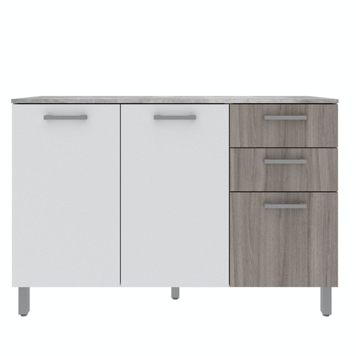 [466743] ARMARIO DE COCINA 2P 3C BLANCO 120*83*38cm