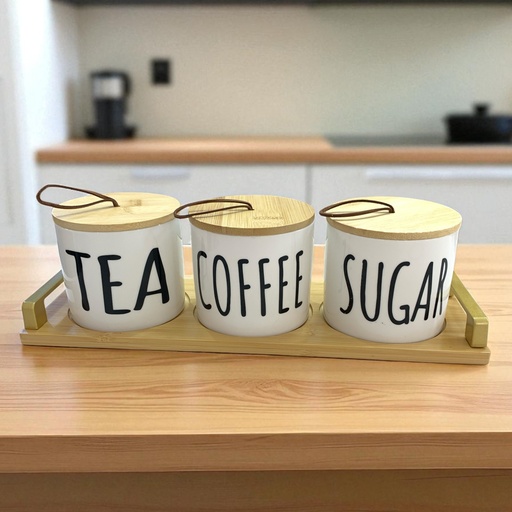 [16033] ESPECIEROS PORCELANA/BAMBU 36X12X10CM