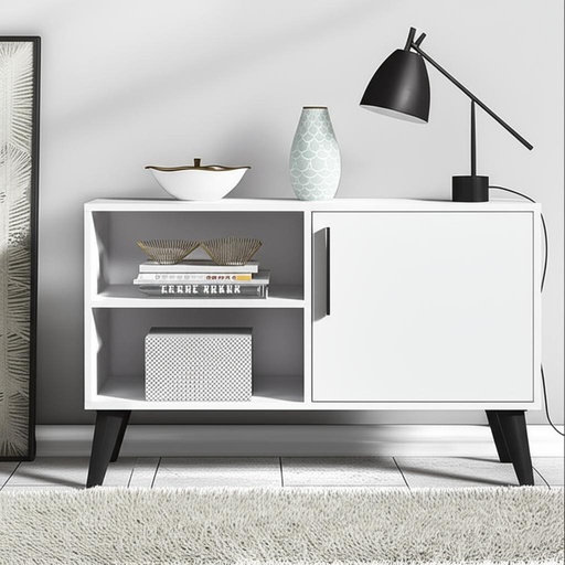 [309038] BUFETERA 1P 2NICHO BLANCO BPP 24-205 90X59X35CM