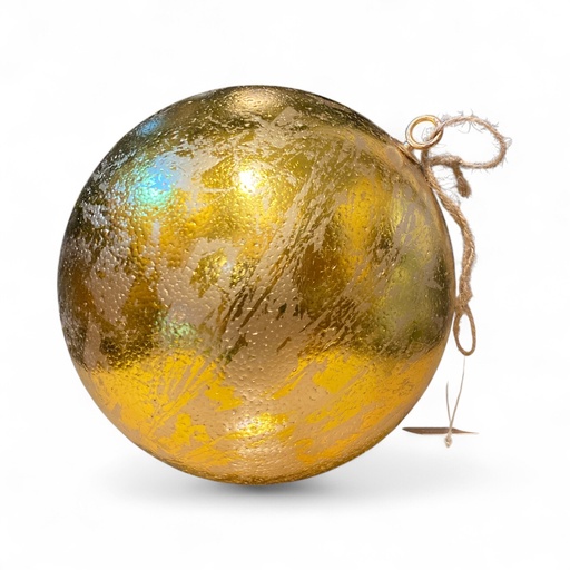 [6584599265469] ESFERA NAVIDAD 20CM DORADA VINTAGE REF: ES26546