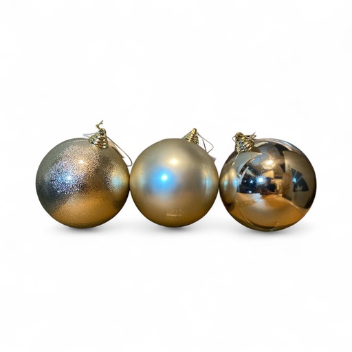 [6584599266732] ESFERA NAVIDAD 12CM CHAMPAGNE ES26673
