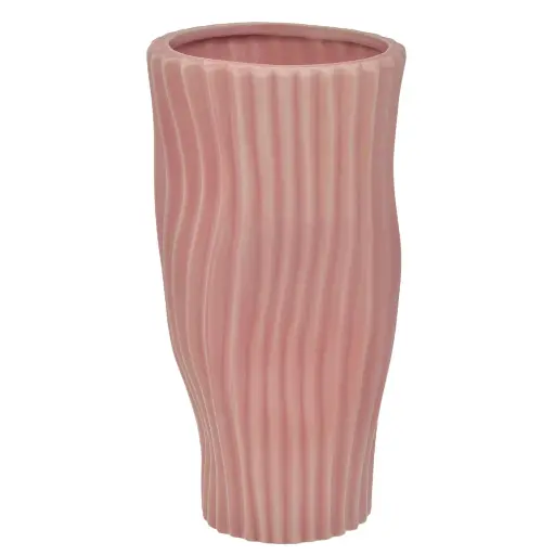 [7492024006268] FLORERO CERAMICA DOS COLORES VERDE/ROSADO, 13X25CM REF:HM0624/25483.