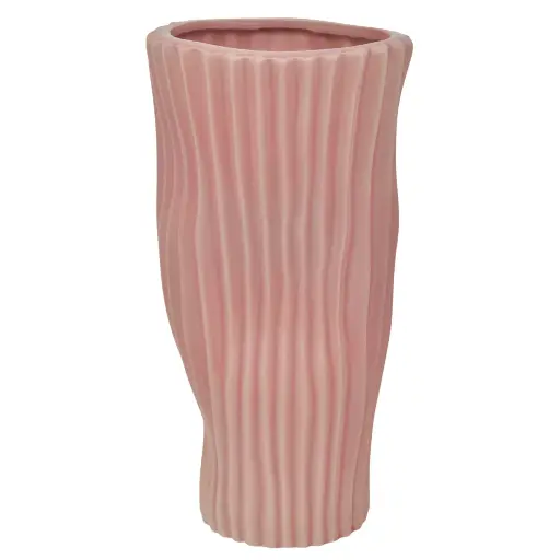 [7492024006251] FLORERO CERAMICA ALTO DOS COLORES VERDE/ROSADO,15X30CM REF:HM0623/25482.