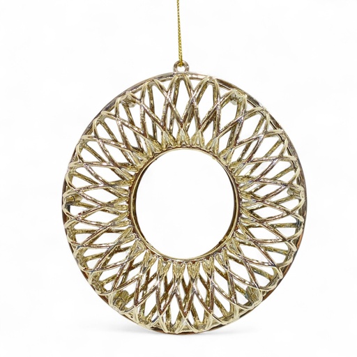 [6584599268354] COLGANTE NAVIDEÑO, CORONA DORADA, REF:ES26835, Ø13CM