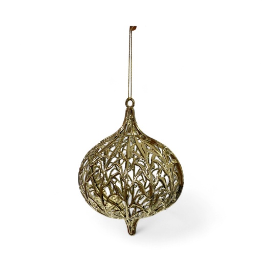 [6584599268408] COLGANTE NAVIDEÑO TROMPO DORADO, REF:ES26840, 13X19CM