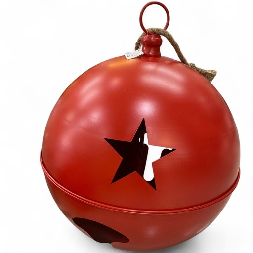 [6584599270821] CASCABEL NAVIDEÑO 50CM METALICO ROJO GRANDE REF:ES27082, 50X60CM