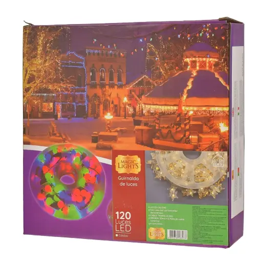 [4894616183273] GUIRNALDA DE ESTRELLAS CÁLIDA 30MTS 120L, DOBLE CONECTOR REF:AL-25S004