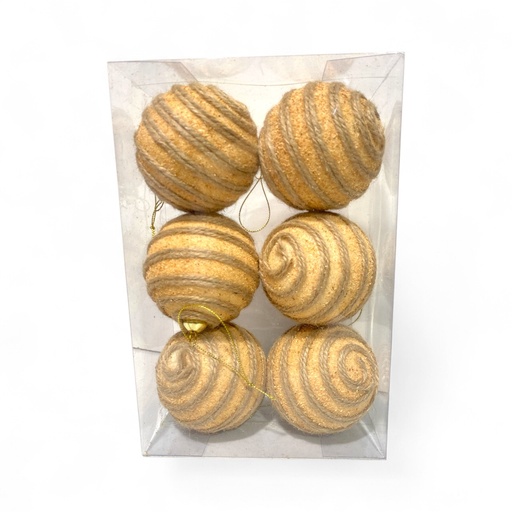 [8679811712017] ESFERA NAVIDAD 8CM YUTE SET X6PZ.