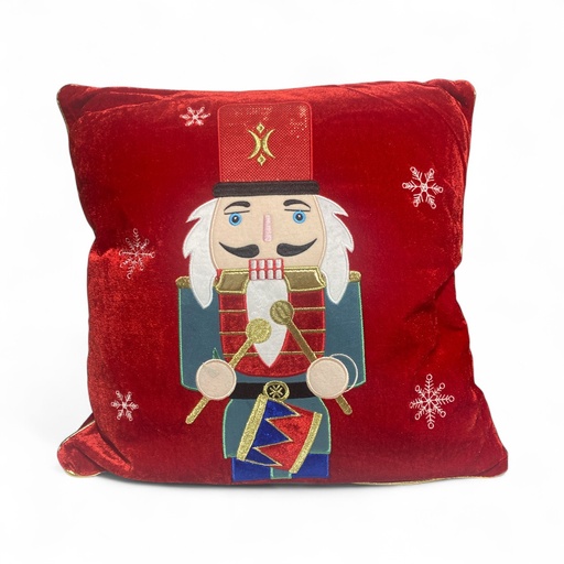 [8679800302410] COJIN NAVIDEÑO ROJO CASCANUEZ 40X40CM