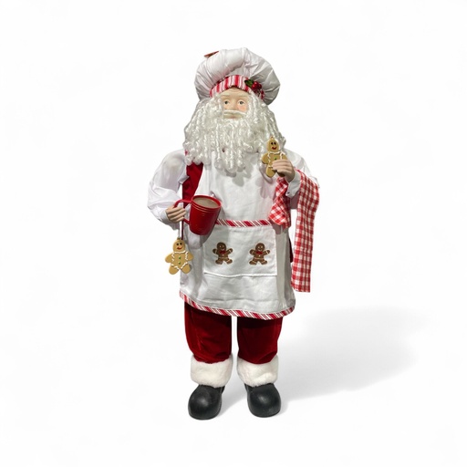 [8679811912189] NOEL COCINERO 55X35X105CM ROJO/BLANCO