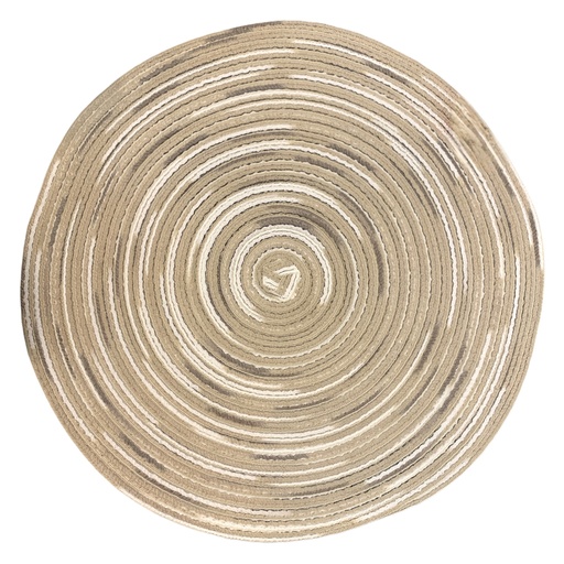 [6920220831205] INDIVIDUAL REDONDO ESPIRAL CAFE BEIGE 38CM