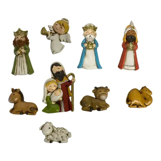 [4545450001548] NACIMIENTO MINI MAGNETICO 9PZ. 7CM