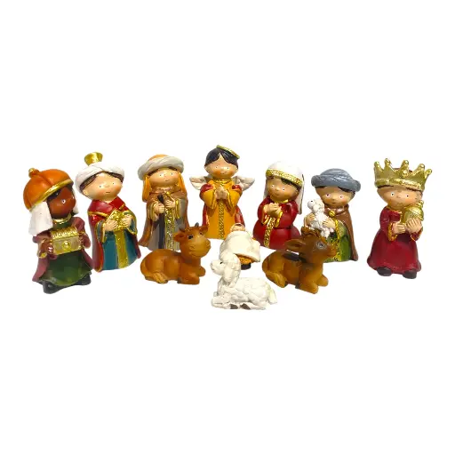 [4545450001565] NACIMIENTO POLIRESINA 11PZS. 7.5CM