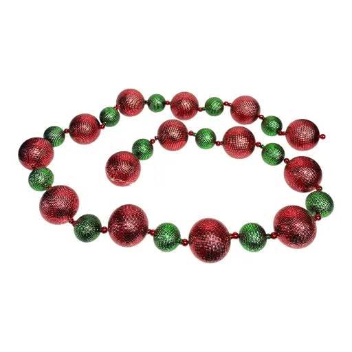 [8679811653938] ESFERA NAVIDAD GUIRNALDA BOMBILLO ROJO/VERDE 170CM Ø5CM