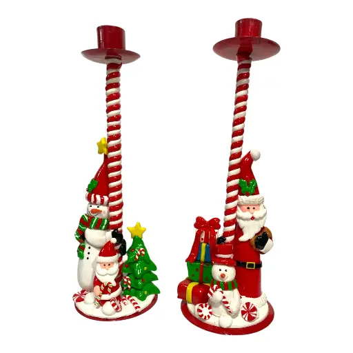 [8679811649177] CANDELABRO CANDY 2MODELOS 8.5X27CM C/U
