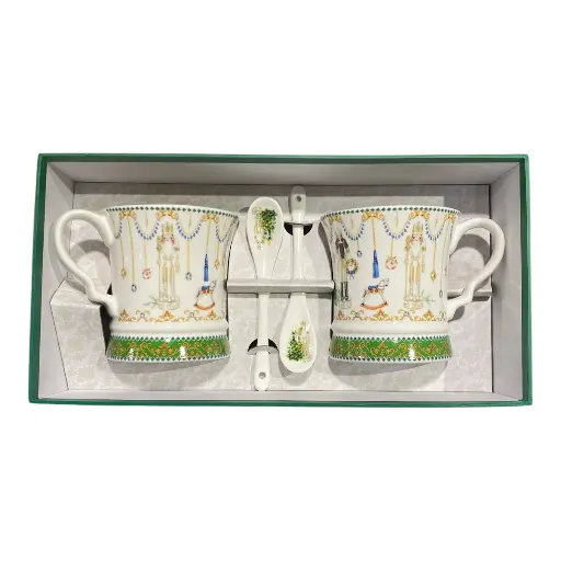 [8679813521266] TAZA CASCANUEZ C/CUCHARA PORCELANA SETX4PZS. 300ML