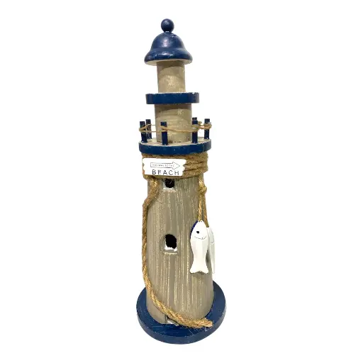 [6981606501358] FARO DE MADERA DECOR 10X30CM
