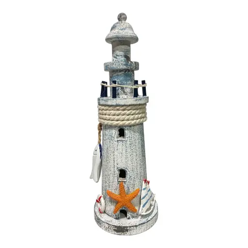 [6981606501341] FARO DE MADERA DECOR 10X30CM