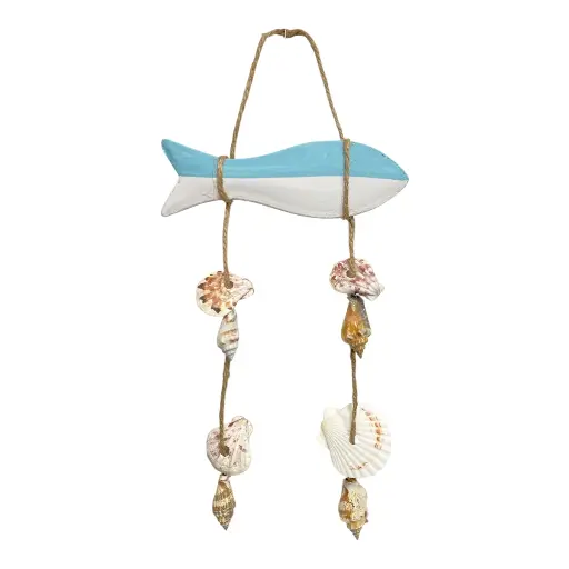 [6981606501174] COLGANTE PESCADO MADERA  15X30CM