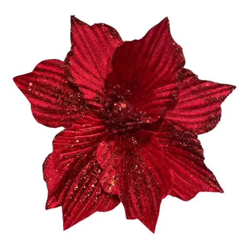 [5116827468] FLOR NAVIDEÑA ROJA 24CM