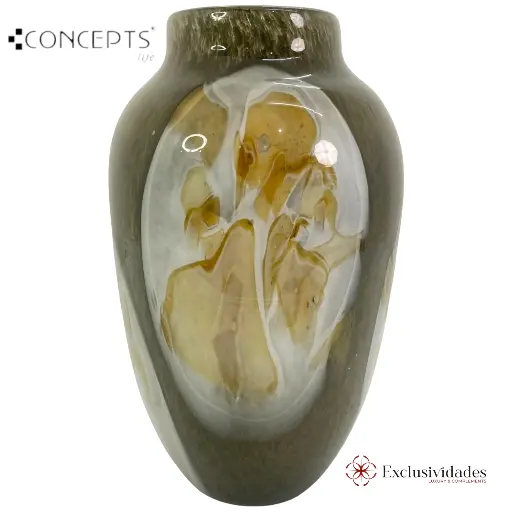 [412-364424] FLORERO DE VIDRIO 18X18X28CM