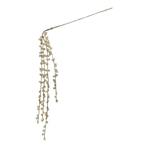 [6904270245816] RAMA CRISTALES ACRILICOS CHAMPAGNE/DORADO COLGANTES 105CM 