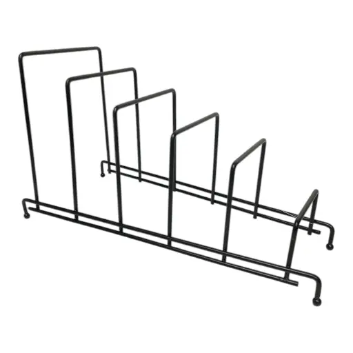 [7897142184803] PORTA PLATO METALICO NEGRO 28X23X16CM