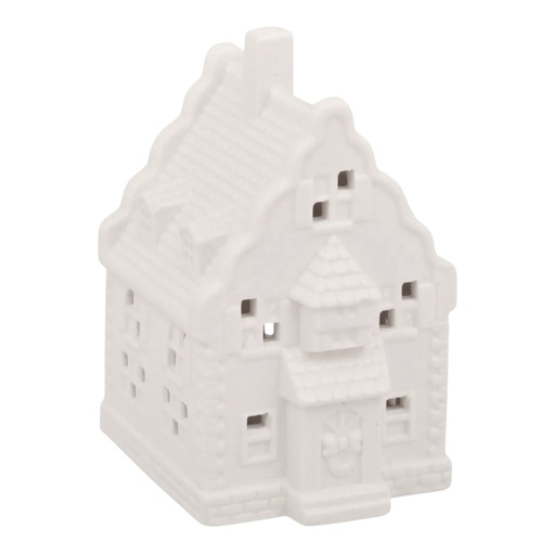 [880719] Casa navideña de cerámica con luz led. Ref:LP004 9X8X12CM