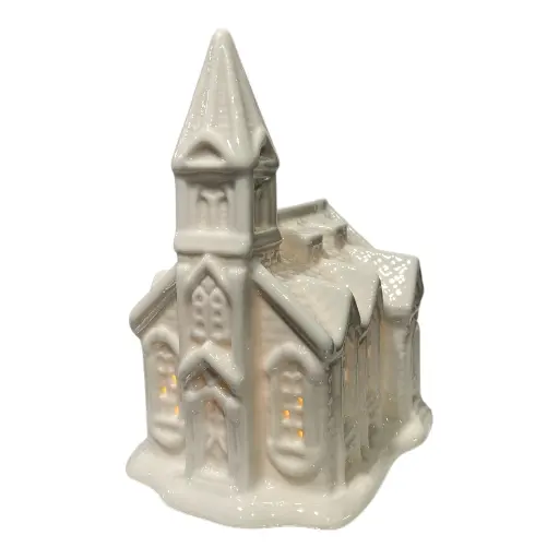 [308837] CASA DE PORCELANA CON LUZ LED REF:LP005 10X10X14CM 