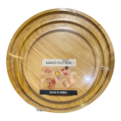 [2025057505221] SET DE 3 BANDEJAS DE BAMBOO Ø30, 25, 20CM