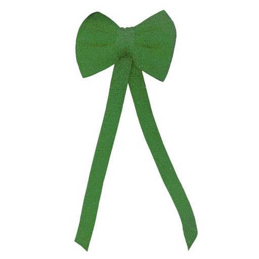 [5116827879V] MAXILAZO NAVIDEÑO DE TELA GAMUZA CON LENTEJUELAS VERDE 60X160CM