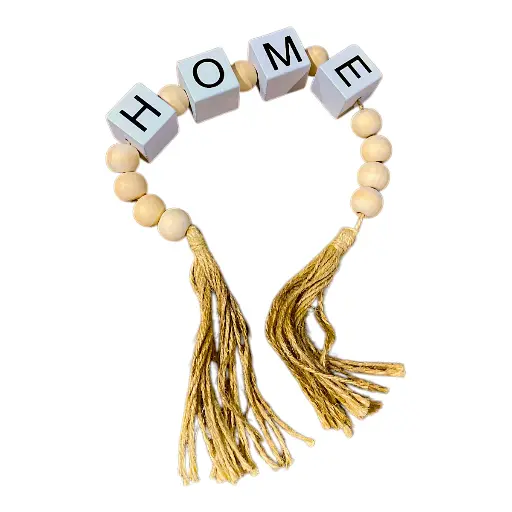 [2025057504859] GUIRNALDA DE CUENTAS MADERA Y YUTE 65CM