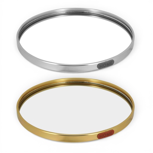 [2025057505467] BANDEJA DE ALUMINIO DOS COLORES CON ESPEJO Ø25CM 