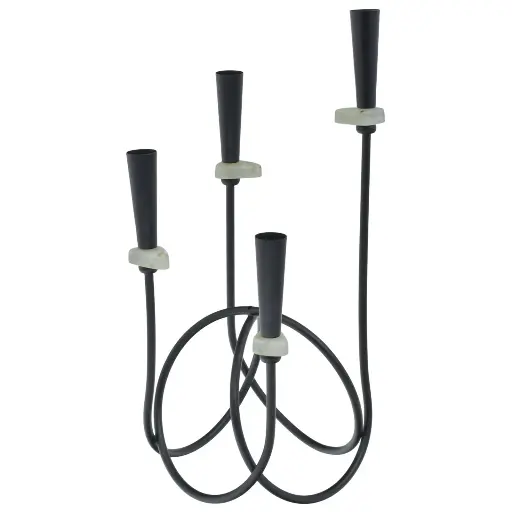 [318903] CANDELABRO DE METAL 4VELAS. REF:ES28277 40X15CM