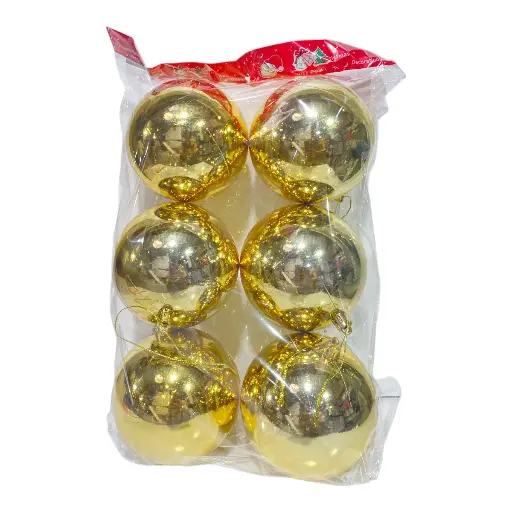 [CS24179] ESFERA NAVIDEÑA 10CM DORADA SETX6