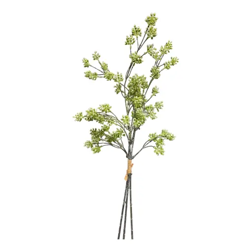 [1702335020423] RAMA ARTIFICIAL GYPSOPHILA BLANCA/VERDE 70CM 3RAMAS