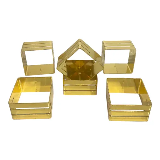[6981606504052] ARO DE SERVILLETA METALICO DORADO CROMADO SETX6 PZS. 