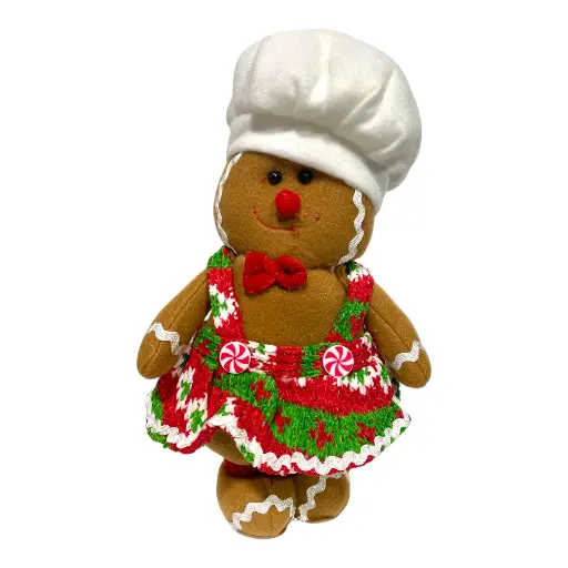 [1234567240794] MUÑECO NAVIDEÑO GALLETA PELUCHE 40CM