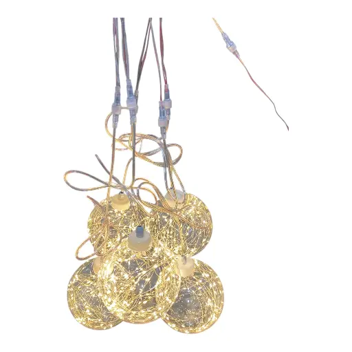 [5116827399] ESFERAS X5 BULBOS DE LUZ LED CÁLIDA 15X5CM