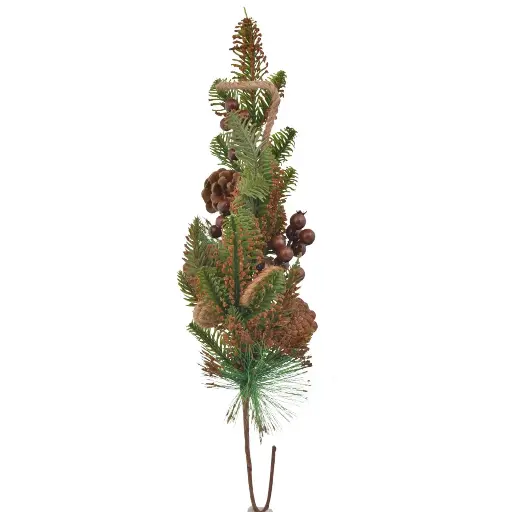 [6584599265292] RAMA NAVIDEÑA PIÑAS FRUTOS CAFE CHOCOLATA 60CM