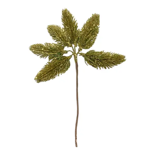 [1702335019960] RAMA NAVIDEÑA PIÑA DE PINO DORADA 16X24CM 