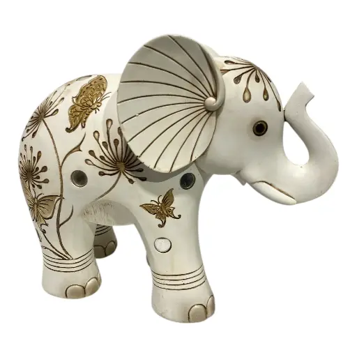 [4545450001649] ELEFANTE POLIRESINA MOCCA 26X13X22CM